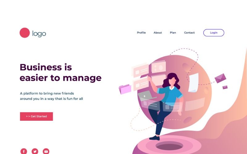 Download Иллюстрация "ILP 18 Business Management - Illustration" / ILP 18 Business Management - Illustration - Иллюстрация на тему графика vector,illustration,landing,page,infographic,website,design,business,flat,homepage,header,people,ui,ux,web