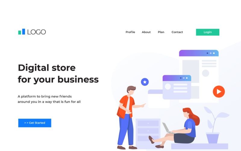 Download Иллюстрация "ILP 23 Digital Store - Illustration" / ILP 23 Digital Store - Illustration - Иллюстрация на тему графика adobe illustration,business,collaboration,concepts,dashboard,digital,flat,flat design,header,homepage,illustration,landing pages,mobile,modern,pages,service,team,ui,ux,vectors