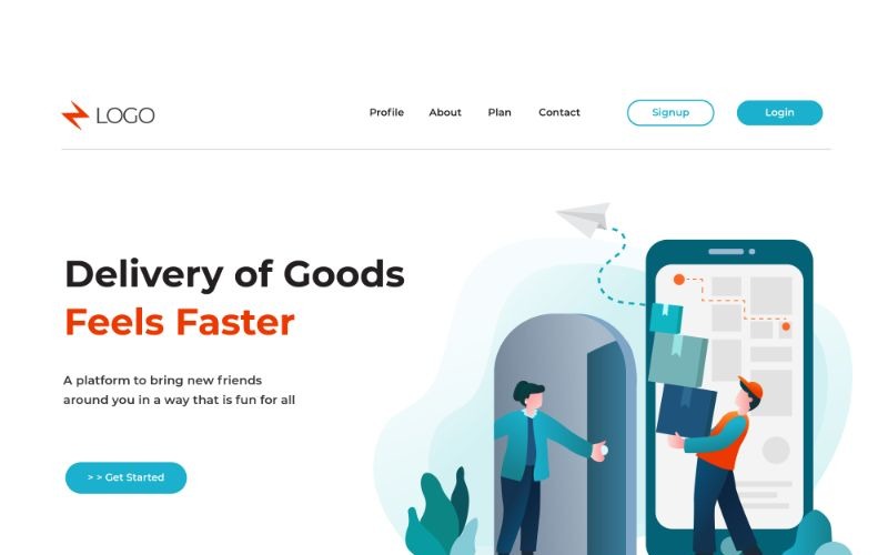 Download Иллюстрация "ILP 27 Delivery Service - Illustration" / ILP 27 Delivery Service - Illustration - Иллюстрация на тему графика adobe illustration,business,collaboration,concepts,dashboard,digital,flat,flat design,header,homepage,illustration,landing pages,mobile,modern,pages,service,team,ui,ux,vectors