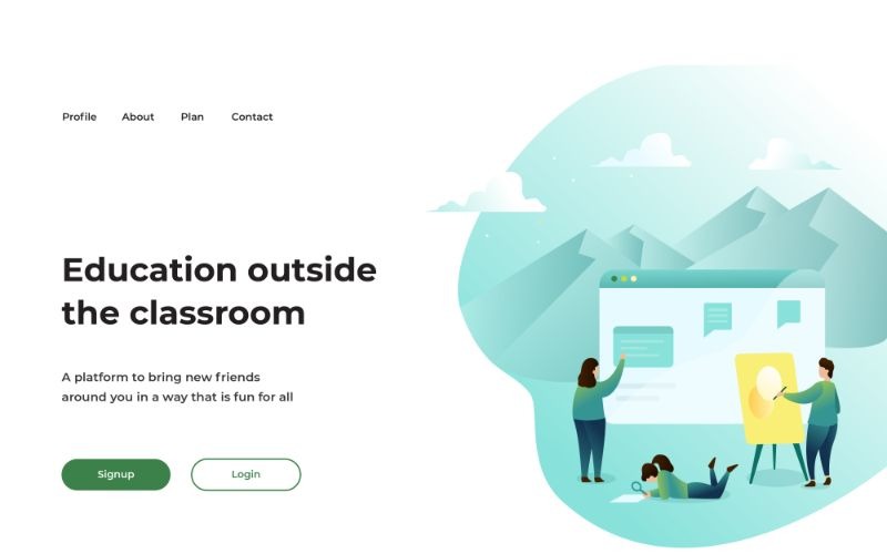 Download Иллюстрация "ILP 32 Education Outside The Classrom - Illustration" / ILP 32 Education Outside The Classrom - Illustration - Иллюстрация на тему графика adobe illustration,business,collaboration,concepts,dashboard,digital,flat,flat design,header,homepage,illustration,landing pages,mobile,modern,pages,service,team,ui,ux,vectors