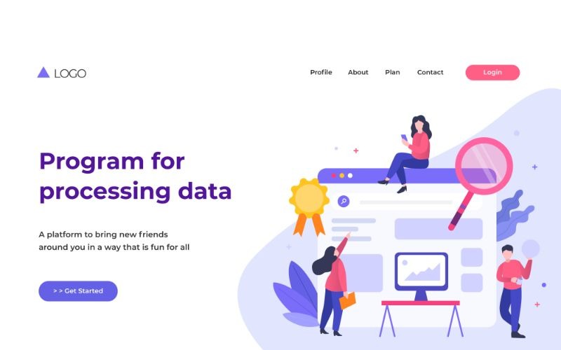 Download Иллюстрация "ILP 35 Program For Processing Data - Illustration" / ILP 35 Program For Processing Data - Illustration - Иллюстрация на тему графика adobe illustration,business,collaboration,concepts,dashboard,digital,flat,flat design,header,homepage,illustration,landing pages,mobile,modern,pages,service,team,ui,ux,vectors