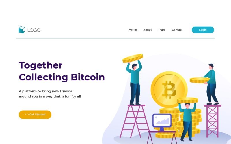 Download Иллюстрация "ILP 37 Together Collecting Bitcoin - Illustration" / ILP 37 Together Collecting Bitcoin - Illustration - Иллюстрация на тему графика adobe illustration,business,collaboration,concepts,dashboard,digital,flat,flat design,header,homepage,illustration,landing pages,mobile,modern,pages,service,team,ui,ux,vectors
