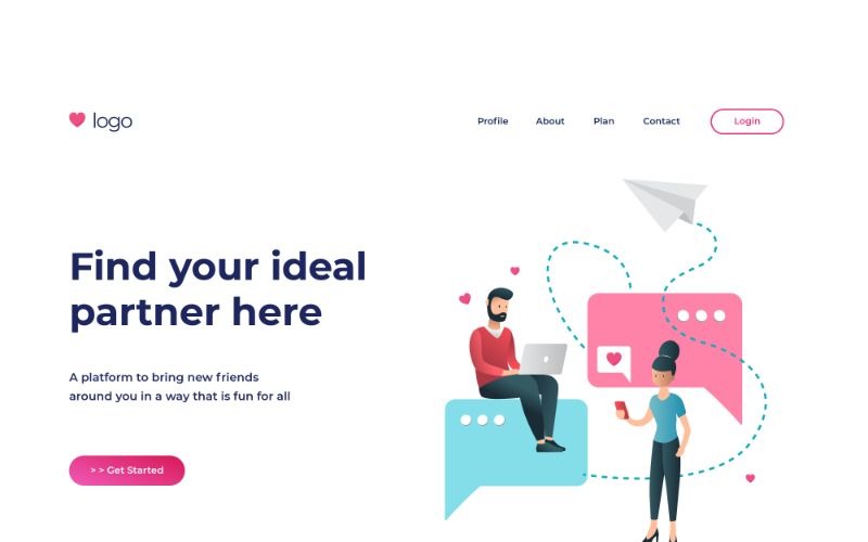 Download Иллюстрация "ILP 6 Partner - Illustration" / ILP 6 Partner - Illustration - Иллюстрация на тему графика vector,illustration,landing,page,infographic,website,design,business,flat,homepage,header,people,ui,ux,web