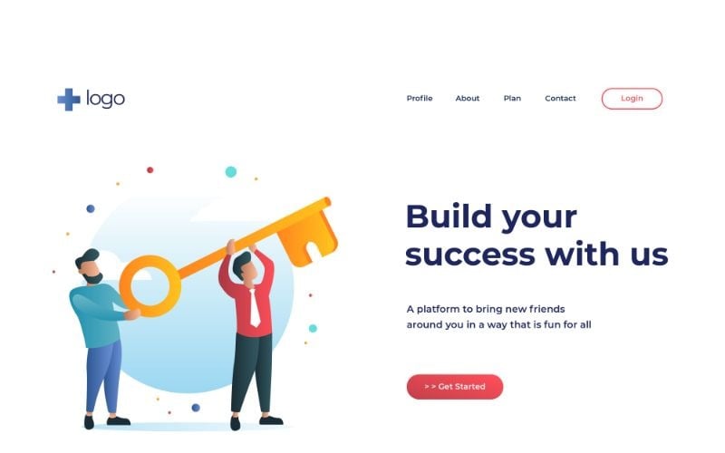 Download Иллюстрация "ILP 7 Build Your Success - Illustration" / ILP 7 Build Your Success - Illustration - Иллюстрация на тему графика vector,illustration,landing,page,infographic,website,design,business,flat,homepage,header,people,ui,ux,web