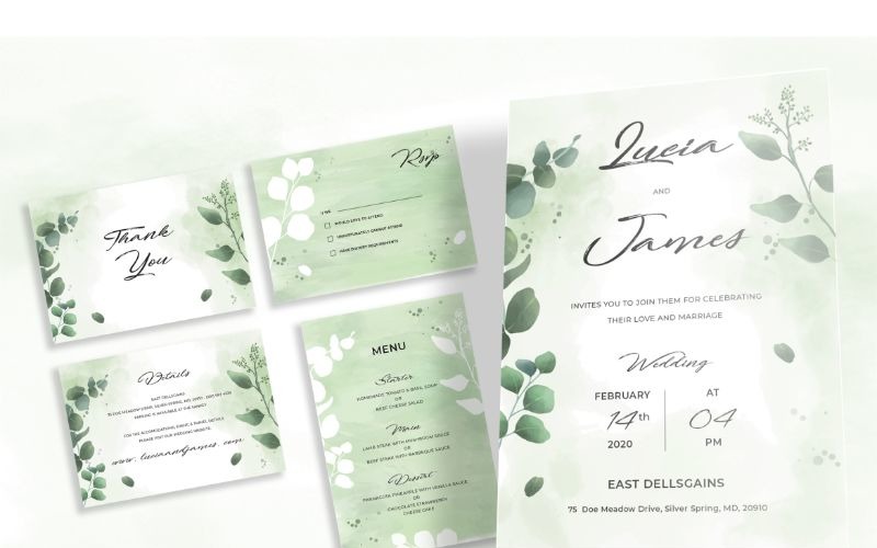 Wedding Invitation 3 Flower of Great - Corporate Identity Template