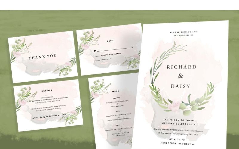 Download Фирменный стиль "Wedding Invitation 6 White Clay - Corporate Identity Template" / Wedding Invitation 6 White Clay - Corporate Identity Template - Фирменный стиль на тему графика card,wedding,design,invitation,illustration,vector,greeting,invite,celebration,marriage,set,romantic,royal,lux,glamour