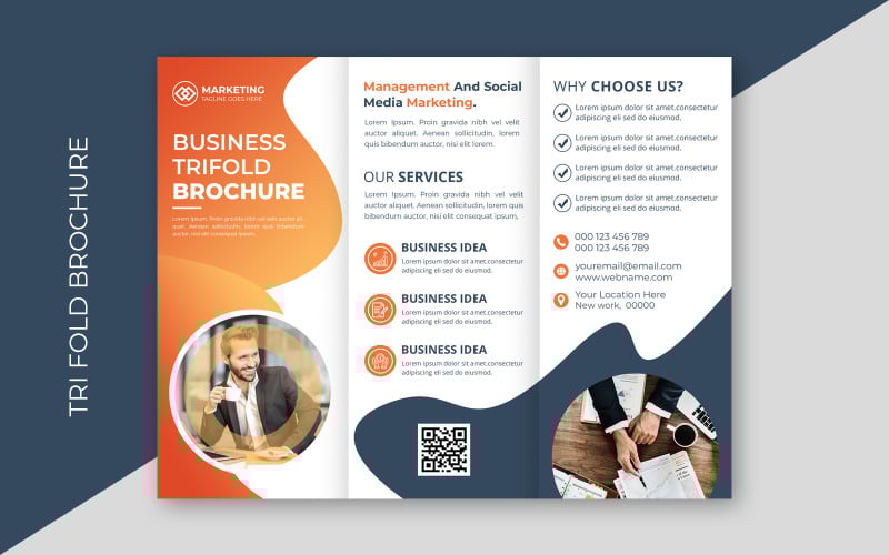 Download Фирменный стиль "Business Trifold Brochure  Theme - Corporate Identity Template" / Business Trifold Brochure  Theme - Corporate Identity Template - Фирменный стиль на тему графика brochure,flyer,poster,business,abstract,cover,template,blue,magazine,triangle,typography,layout,marketing,polygon,idea,leaflet,promotion,presentation,graphic,catalog