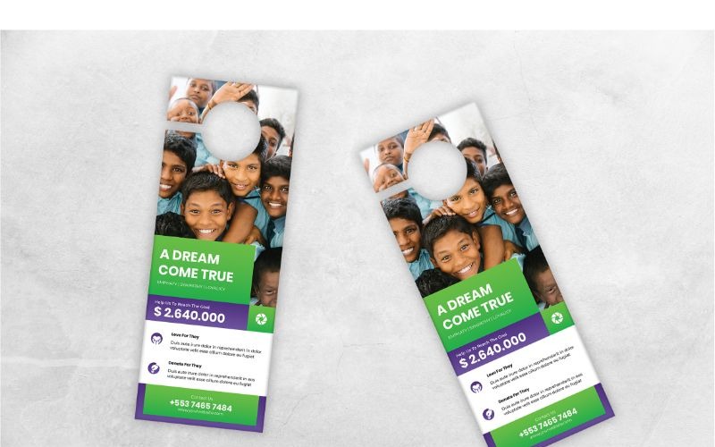 Download Фирменный стиль "Door Hanger Dream Come True - Corporate Identity Template" / Door Hanger Dream Come True - Corporate Identity Template - Фирменный стиль на тему графика door,hanger,print,corporate,company,business,marketing,modern,design,creative,sign,handle,privacy,label,entrance