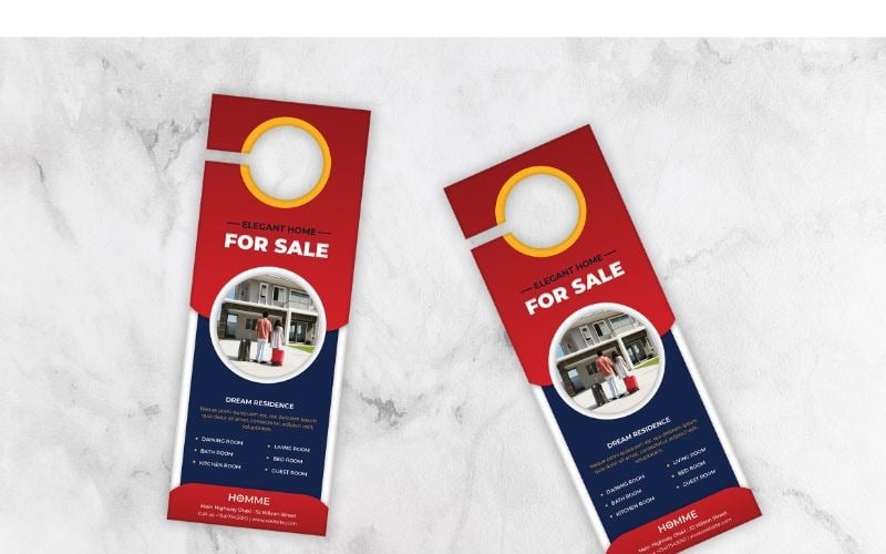 Download Фирменный стиль "Door Hanger Elegant Home - Corporate Identity Template" / Door Hanger Elegant Home - Corporate Identity Template - Фирменный стиль на тему графика door,hanger,print,corporate,company,business,marketing,modern,design,creative,sign,handle,privacy,label,entrance