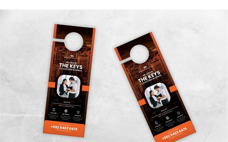 Download Фирменный стиль "Door Hanger The Keys Of Success - Corporate Identity Template" / Door Hanger The Keys Of Success - Corporate Identity Template - Фирменный стиль на тему графика door,hanger,print,corporate,company,business,marketing,modern,design,creative,sign,handle,privacy,label,entrance