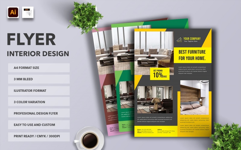 Download Фирменный стиль "Interior Design Flyer - Corporate Identity Template" / Interior Design Flyer - Corporate Identity Template - Фирменный стиль на тему графика advertisement,business flyer,agent,business,corporate flyer,flyer,home selling,magazine ad,photoshop,property,corporate,real estate,realtor,rent,sell,ad,home,listing,building