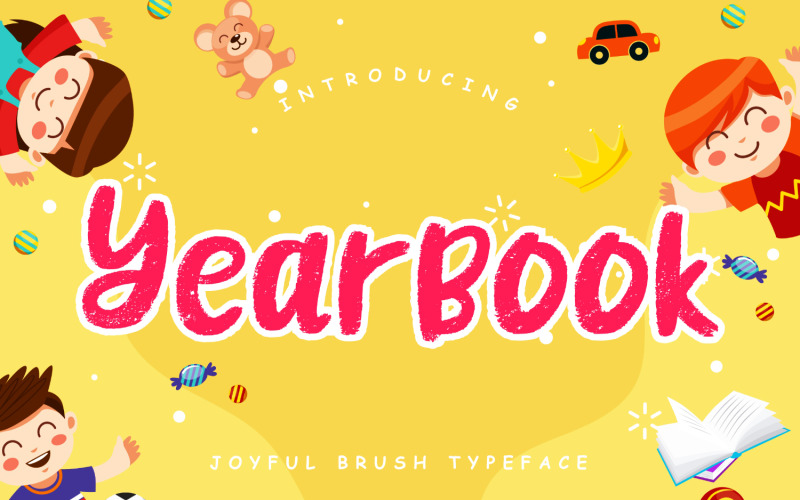 Шрифт Yearbook Joyful Brush Typeface