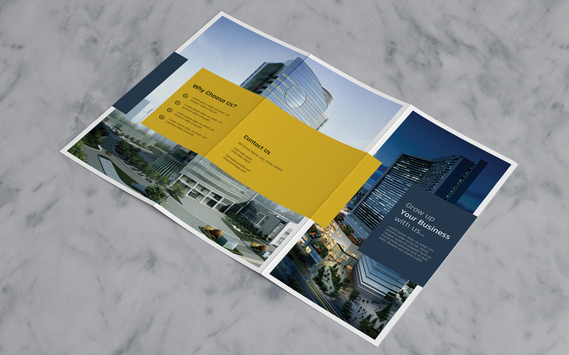 Trifold broschyr - mall för företagsidentitet