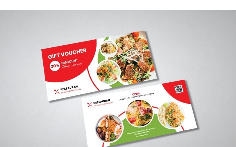 Download Фирменный стиль "Voucher  Restaurant - Corporate Identity Template" / Voucher  Restaurant - Corporate Identity Template - Фирменный стиль на тему графика gift,voucher,coupon,card,discount,price,offer,promo,market,reward,award,ticket,sale,promotion,shop