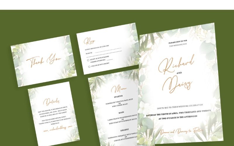 Download Фирменный стиль "Wedding Invitation 17 White Paradise - Corporate Identity Template" / Wedding Invitation 17 White Paradise - Corporate Identity Template - Фирменный стиль на тему графика card,wedding,design,invitation,illustration,vector,greeting,invite,celebration,marriage,set,romantic,royal,lux,glamour
