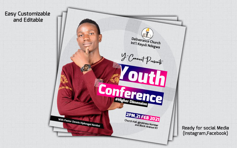 Youth Conference Multipurpose Church Flyer - Corporate Identity Template