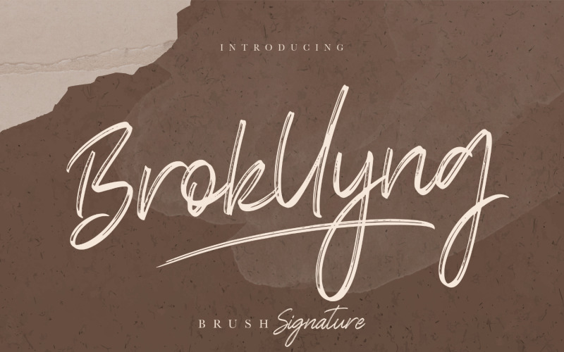 Brokllyng Brush podpisové písmo