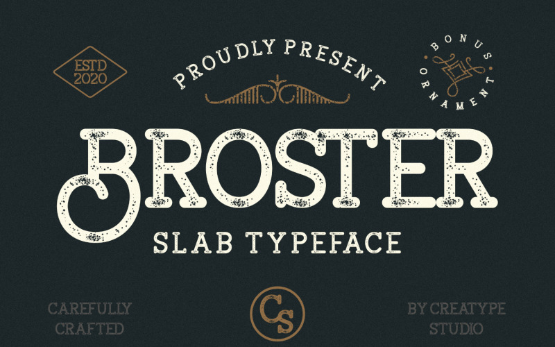 Broster Slab Typeface Font