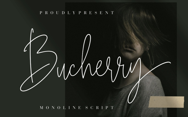 Bucherry Monoline cursief lettertype