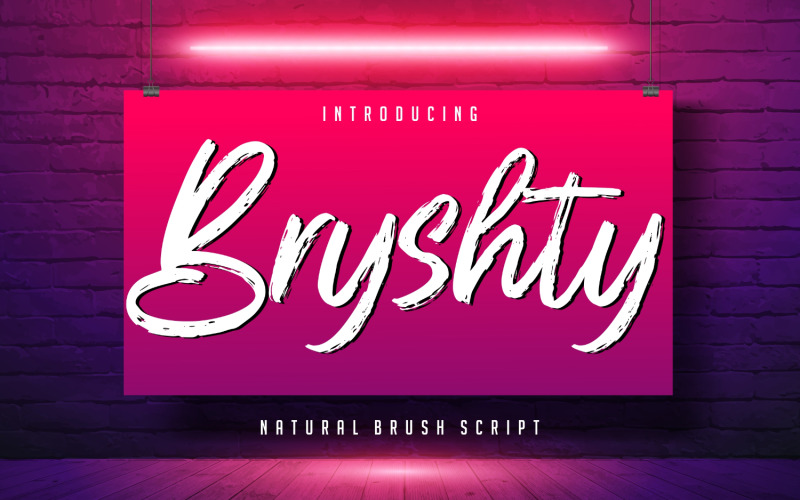 Carattere corsivo Bryshty Natural Brush