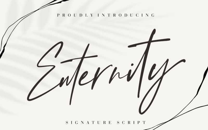 Carattere corsivo della firma di Enternity