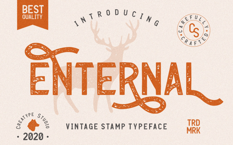 Carattere tipografico del timbro vintage di Enternal