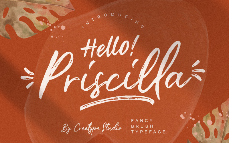 Carattere tipografico di Priscilla Fancy Brush