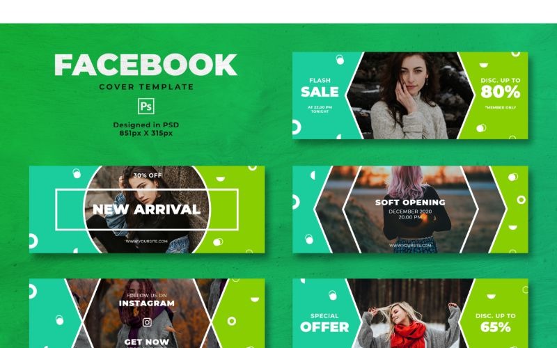 Facebook Cover Nieuwe aankomst sociale mediasjabloon