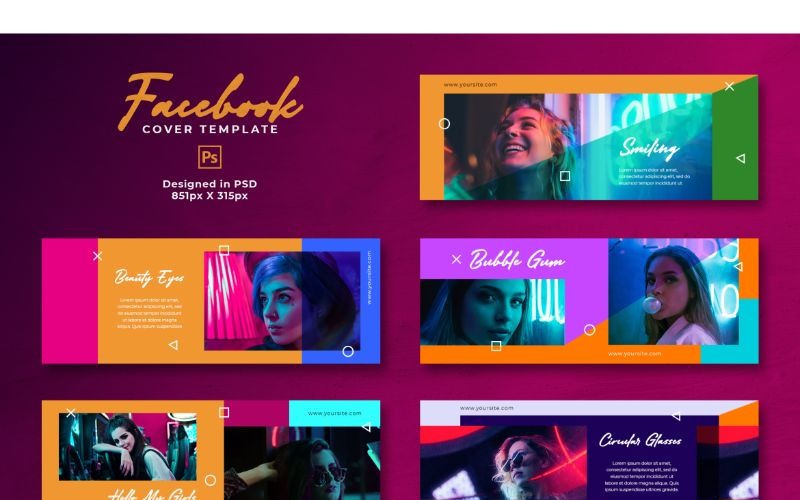 Download Шаблон для соцсетей "Facebook Hello My Girls Social Media Template" / Facebook Hello My Girls Social Media Template - Шаблон для соцсетей на тему графика adobe photoshop,banner,brand,business,cover,facebook,information,modern,product,profile,promotions,service,social media,template,website