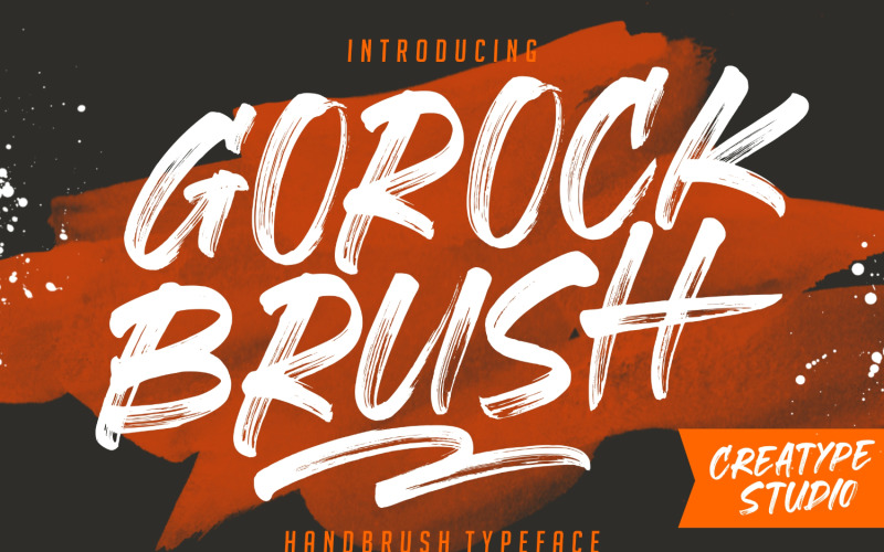 Download Шрифт "Gorock Brush Typeface Font" / Gorock Brush Typeface Font - Шрифт на тему графика brush,script,brushfont,fontbrush,cursive,creative,handlettering,handmade,calligraphy,tshirt,logotype,branding,grunge,logo