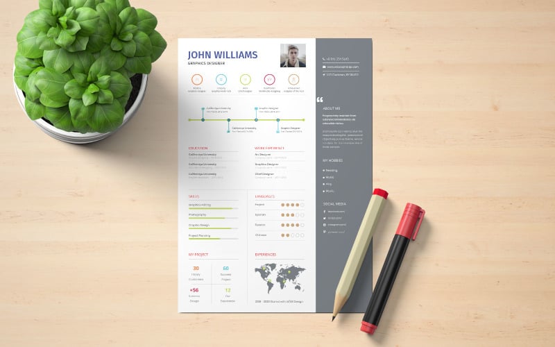 Download Резюме "Graphic Designer CV Resume Template" / Graphic Designer CV Resume Template - Резюме на тему графика print,templates,cv,template,resume,curriculum,vitae,offer,letter,cover,job,graphic,designer,creative,professionals