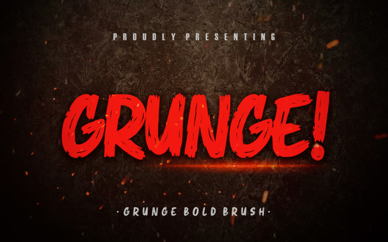 Grunge fetstil borst typsnitt typsnitt