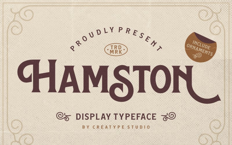 Download Шрифт "Hamston Display Vintage Font" / Hamston Display Vintage Font - Шрифт на тему графика script,typography,retro,handwriting,bold,branding,vintage,monoline,logo,event,fashion,masculine,signature,classy,display