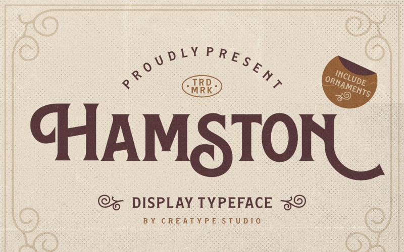 Hamston Display Vintage Schriftart