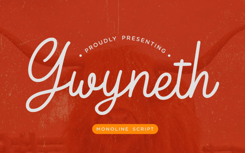 Курсивний шрифт Gwyneth Monoline