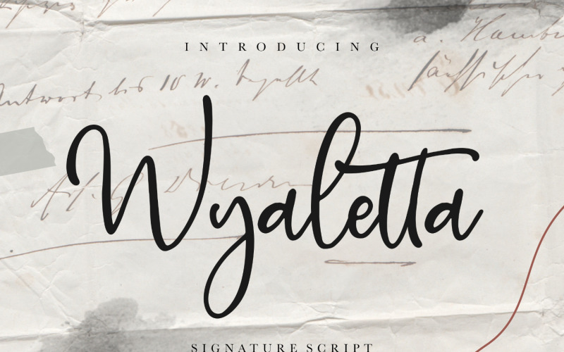 Kurzivní písmo Wyaletta Signature