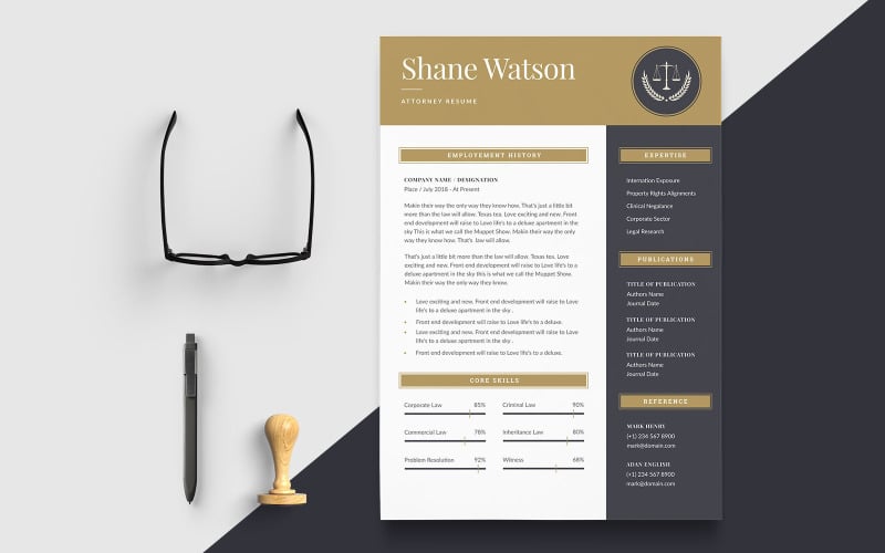 Lawyer CV Resume Template
