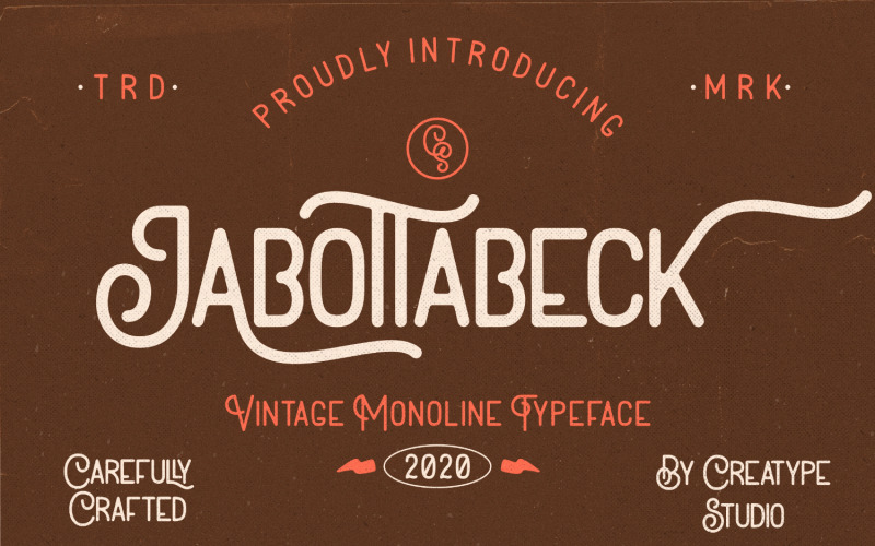 Písmo Jabottabeck Vintage Monoline