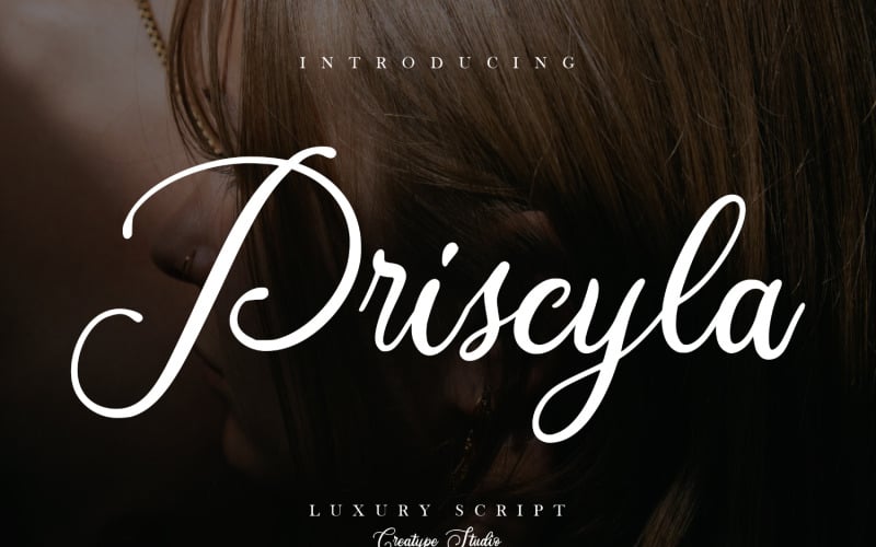 Priscyla Luxury Cursive betűtípus