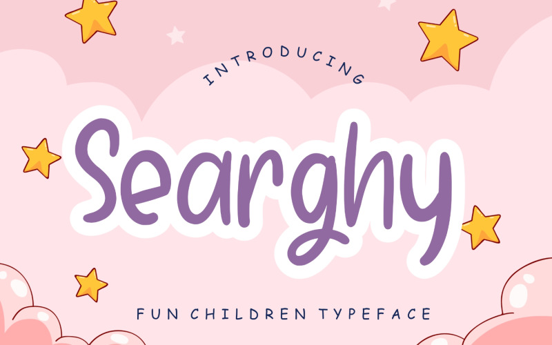 Download Шрифт "Searghy Fun Children Typeface Font" / Searghy Fun Children Typeface Font - Шрифт на тему графика handwriting,handwritten,brush,modern,business,logo,typography,retro,branding,happy,fun,happiness,joyful,kids,children