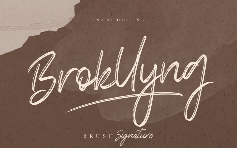 Шрифт підпису кисті Brokllyng