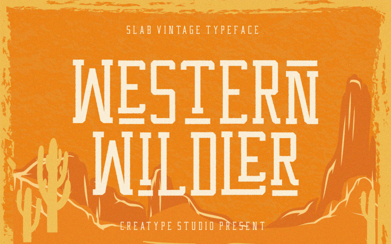 Western Wildler Slab Vintage lettertype