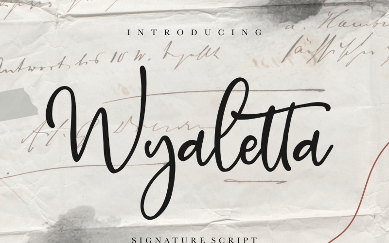 Download Шрифт "Wyaletta Signature Cursive Font" / Wyaletta Signature Cursive Font - Шрифт на тему графика script,branding,handwriting,handwritten,brush,quotes,calligraphy,logo,typography,signature,elegant,invitation,wedding,vintage,fashion