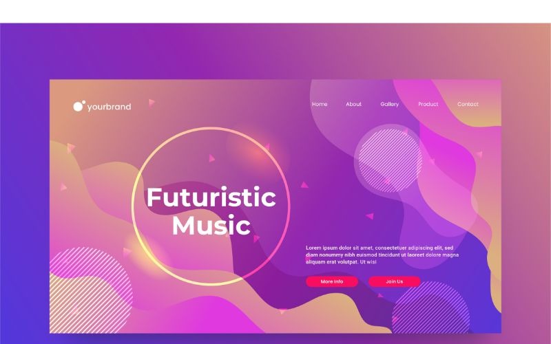 Download Background "Abstract  Futuristic Music Background" / Abstract  Futuristic Music Background - Background на тему графика abstracts,adobe illustration,attractive,background,colorful,creativity,designs,flat,homepage,illustrations,landing,modern,pages,shape,template,vectors,website