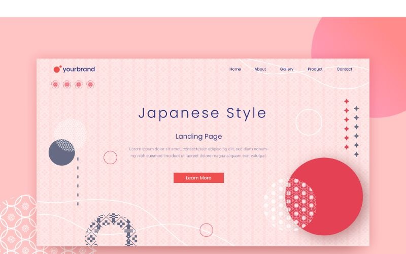 Abstrakter japanischer Stil 2 Hintergrund