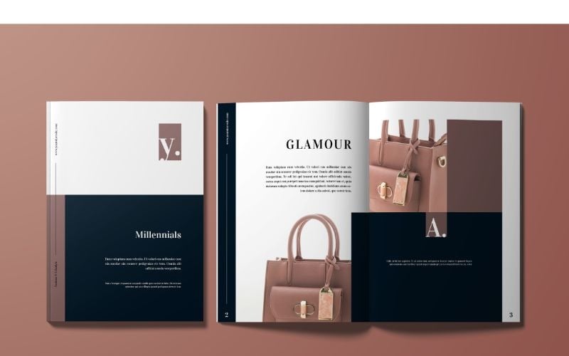Download Magazine Template "Glamour Magazine Template" / Glamour Magazine Template - Magazine Template на тему графика a4,adobe indesign,book,catalogs,cover,information,journal,letter,magazine,newspaper,page,paper,print,project,template