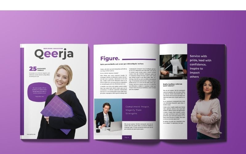 Download Magazine Template "Qeerja Magazine Template" / Qeerja Magazine Template - Magazine Template на тему графика a4,adobe indesign,book,catalogs,cover,furniture,information,journal,letter,magazine,newspaper,page,paper,print,project,template