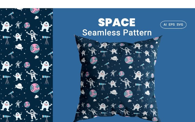 Seamless Pattern Space Background