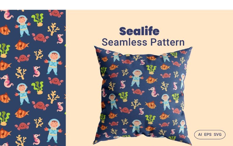 Seamless Sealife Background