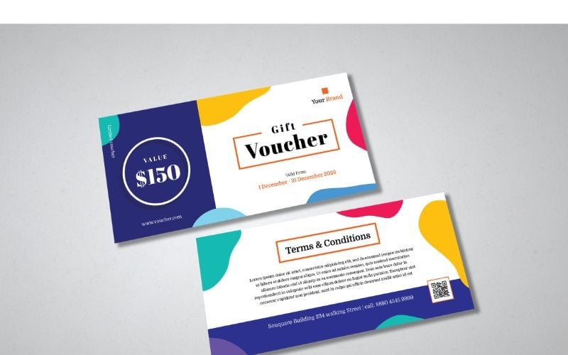 Download Background "Voucher Template Gift Background" / Voucher Template Gift Background - Background на тему графика gift,voucher,coupon,card,discount,price,offer,promo,market,reward,award,ticket,sale,promotion,shop